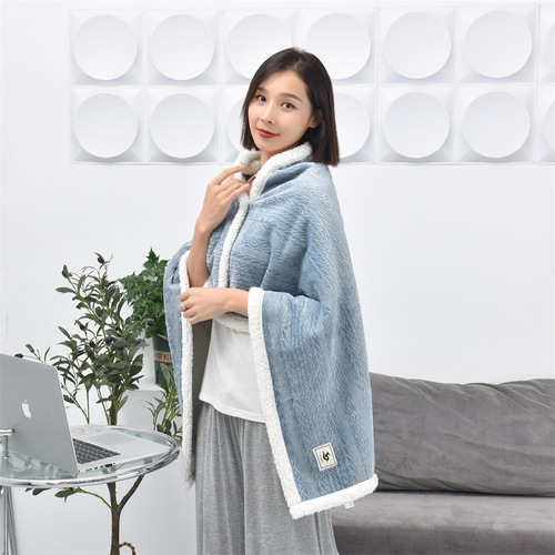 Wholesale Flannel Embossed Shawl Blanket Nap Blanket Office Air Conditioning Blanket Multifunctional Thickened Lamb's Velvet Blanket