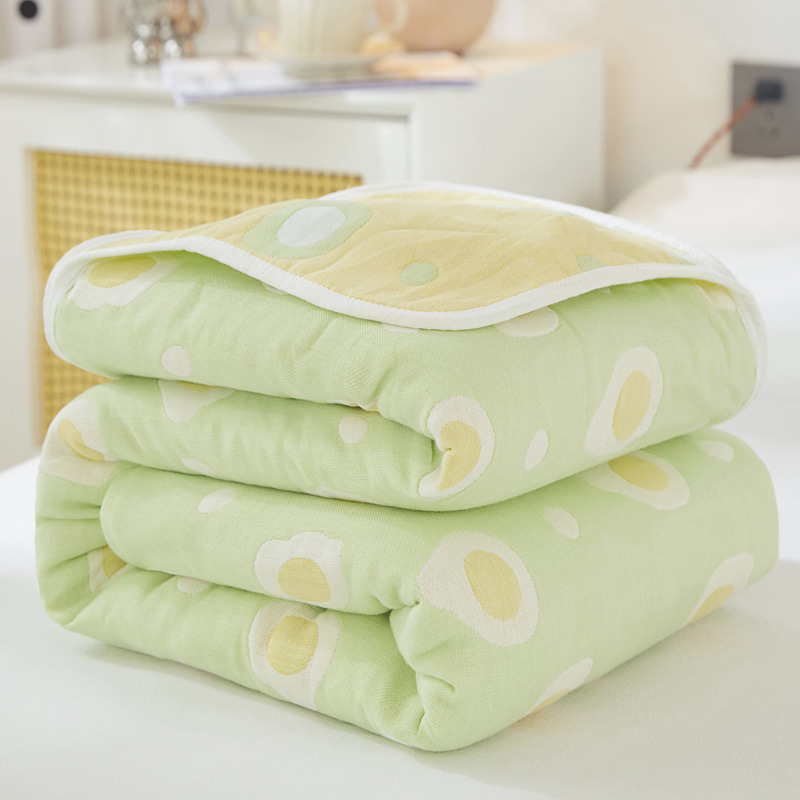 (Omelette Green) / 90x 100cm "cotton 6 layer yarn" baby