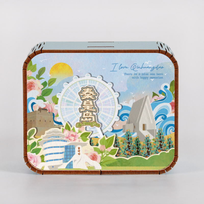 オリジナルアモイ重慶南京西安都市動態オルゴールオルゴールオルゴール観光記念品|undefined