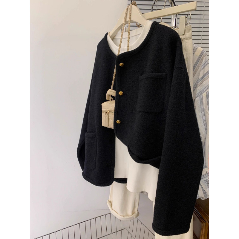 Add fat extra large size 300 kilograms small fragrant style casual versatile jacket for women in spring, autumn and winter loose slimming and warm jacket
