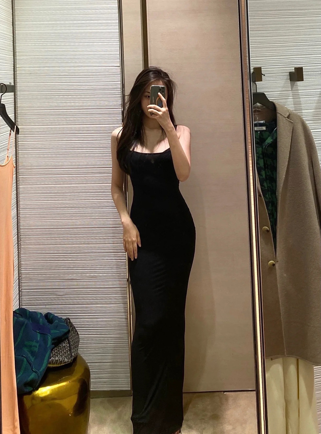 Women's Slim Fit Strappy Maxi Solid Color Bodycon Dress