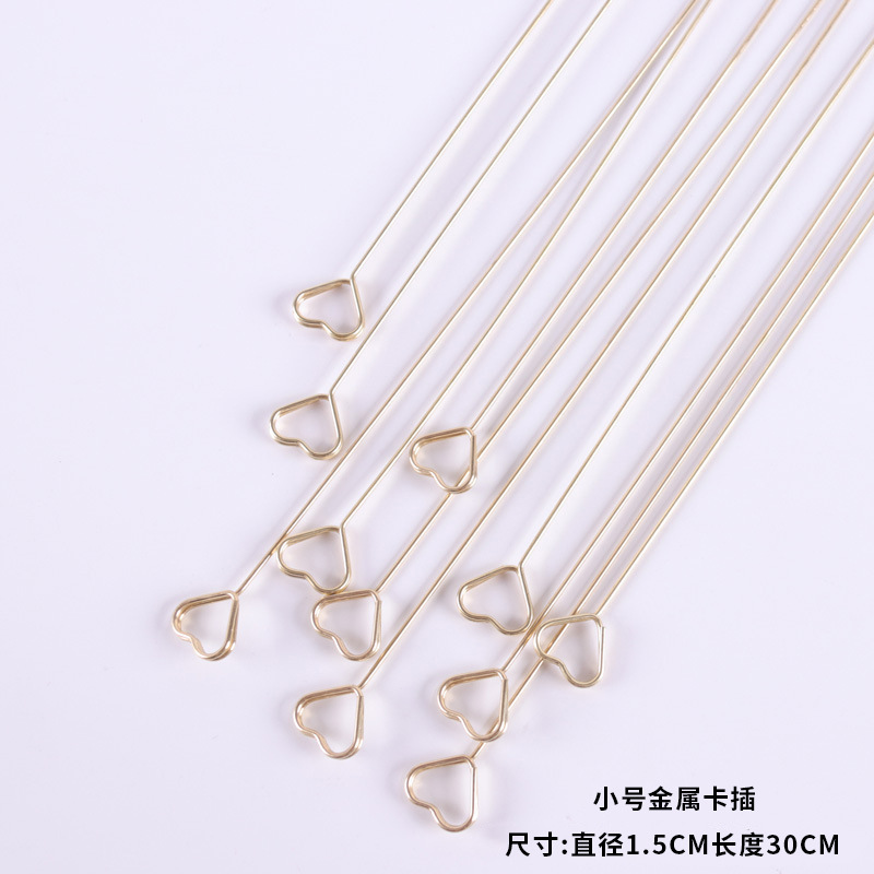 INS metal flor titular de la tarjeta de felicitación titular de la tarjeta de bendición tenedor de metal coreano flor tienda suministros materiales de embalaje de flores