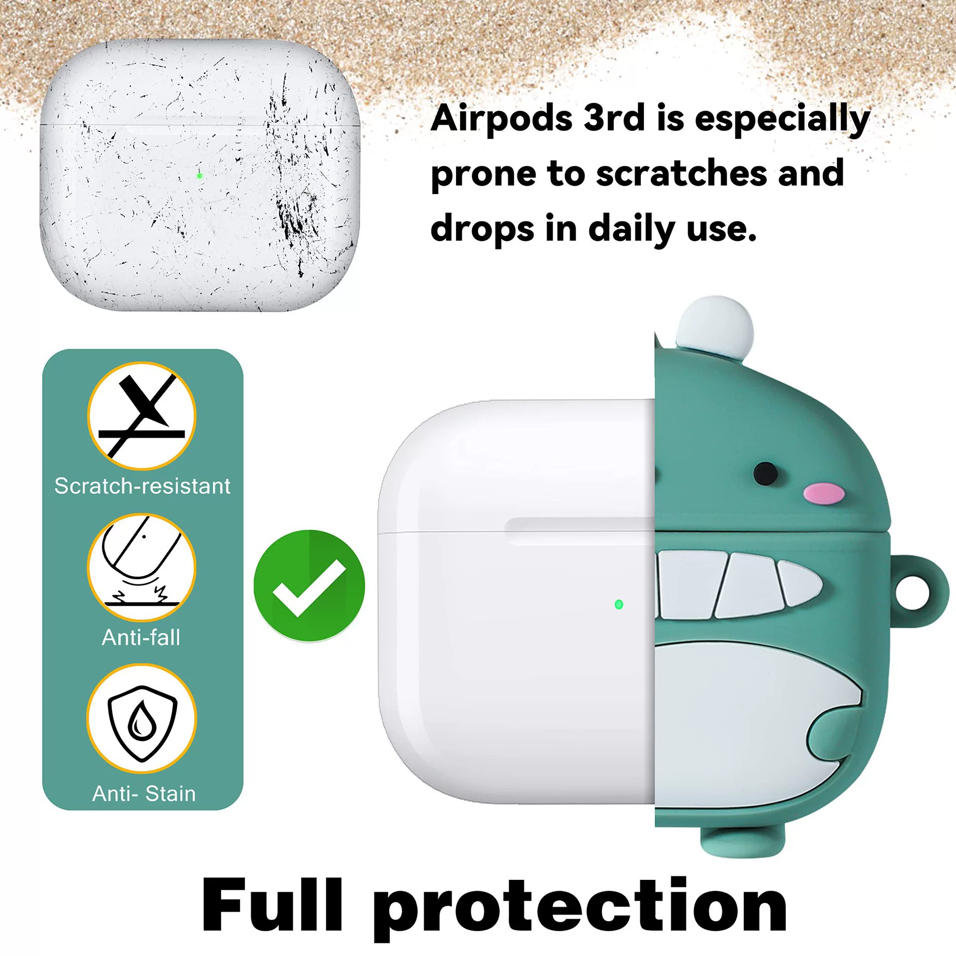 Apple совместимый мультяшный защитный чехол для наушников Pro, Pro2, модели 1/2, Bluetooth