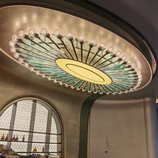 Club House Lobby Restaurant Exhibition Hall Model Room Iron Art Chinese Hotel Project Large Lamps Custom Chandelier