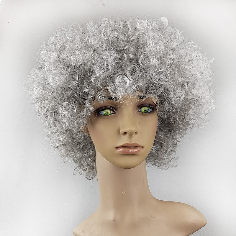 Halloween Navidad tocado explosión cabeza payaso vestir peluca ventilador