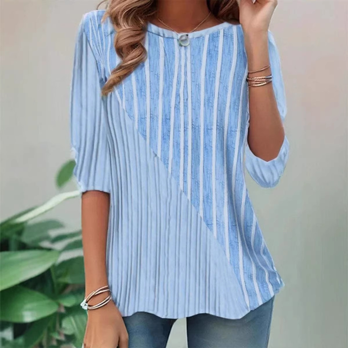 Summer Loose-Fitting Women's Round-Neck 3D American Character Pattern Colorful Long T-Shirt Nfl Team 32 Teams Women's T334
