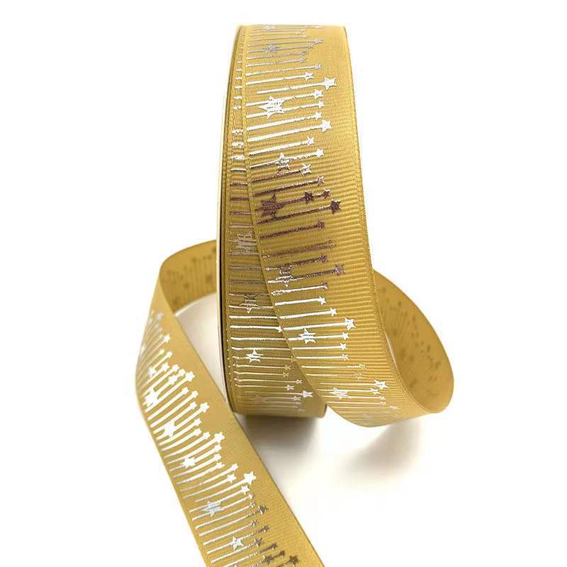 2,5 cm Meteor Hot Fix plata dorado hilo cinta bandeja de la barra cinta de la flor caja de regalo cinta de la torta en la acción