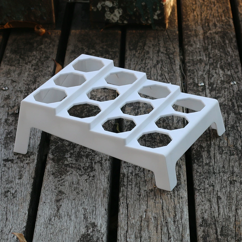 Мини восьмиугольный горшок 4.8cm мясистый цветочный горшок белый держатель 5 черный круглый Вьентьян горшок ступеньки комбинации пластика оптом