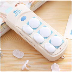 Baby Safety Supplies Baby Anti-Electrocution Protection Children's Safety Power Plug Cover Two-Phase Three-Hole Socket Cover