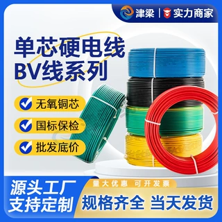 国标铜芯BV家装绝缘电源线2.5/4/6/10平方电线户外开关插排电缆线
