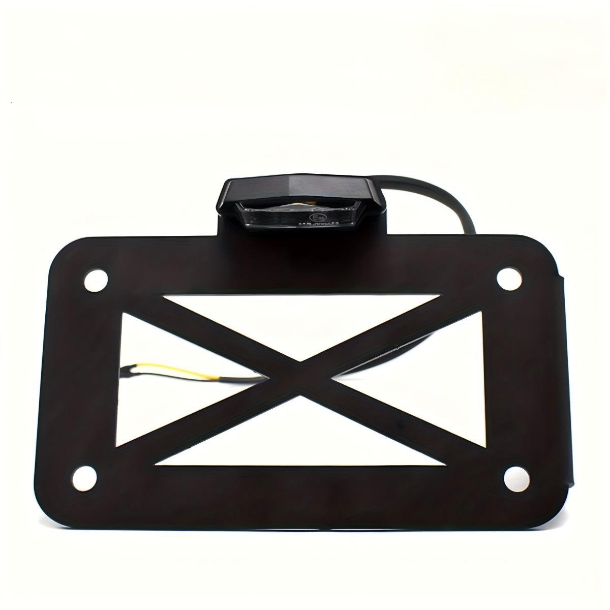 Vintage American-style cruiser motorcycle side license plate holder, license plate light bracket, motorcycle modification accessory license plate frame