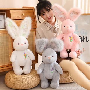 Doll Cute Bunny Stuffed Toy White Rabbit Rag Doll Girlfriend Sleeping Pillow Birthday Gift Annie Rabbit