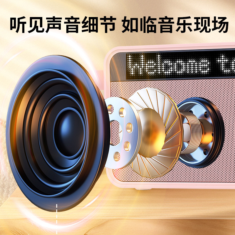 国境を越えたY-16は歌詞付きで無線bluetoothスピーカー屋外家庭用マイク付きk歌音響一体型を示している|undefined