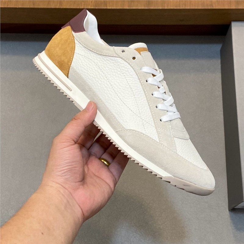 Factory-priced high-end color-blocked German training shoes for men, spring/summer genuine leather flat casual shoes, lightweight and versatile for sports, travel, and trendy sneakers