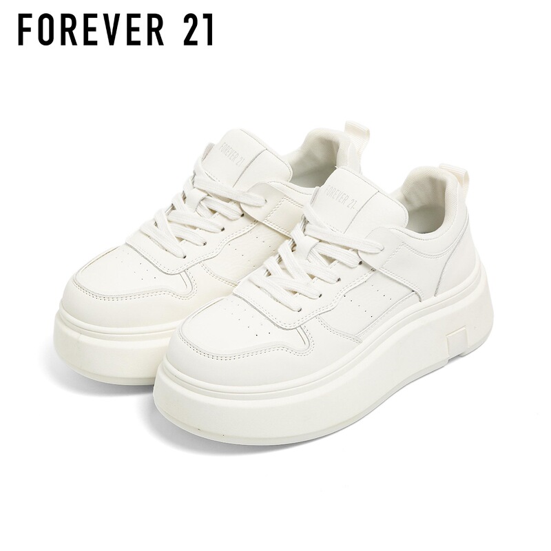 F21 Ultra-Thick Sole Heightening 6cm White Shoes for Women 2025 New Style Small Casual Versatile Low-Top Student Heightening Shoes