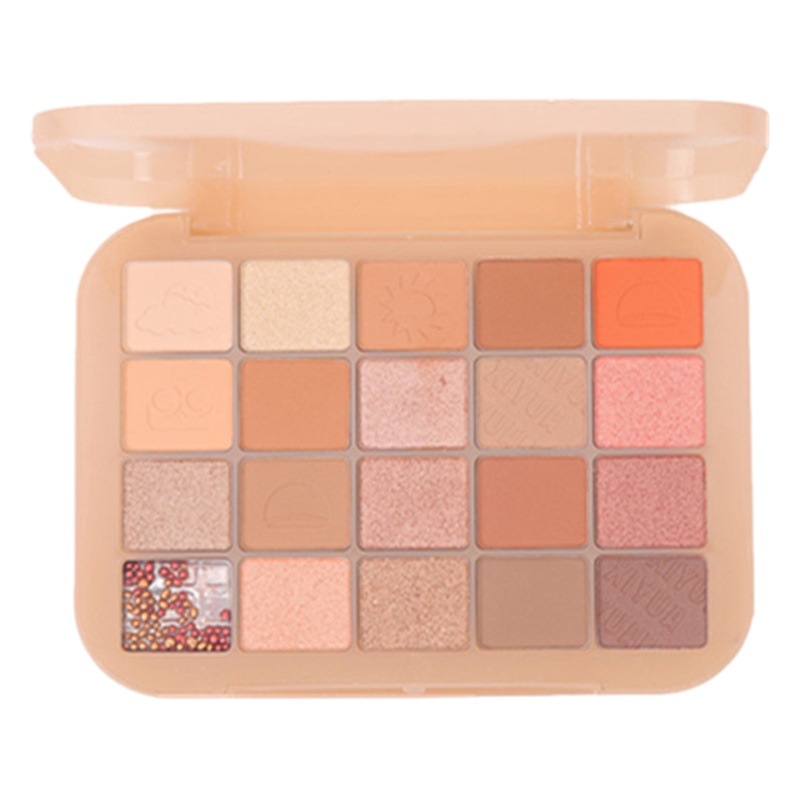 Chestnut Twenty Color Eyeshadow Plate Crispy Rice Pearlescent Matte Earth Color Eyeshadow Cheap Beginners 20 Color Makeup