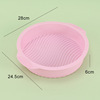 Cross -border large silicone cake mold round baking plate bottom wave pattern DIY baking mold