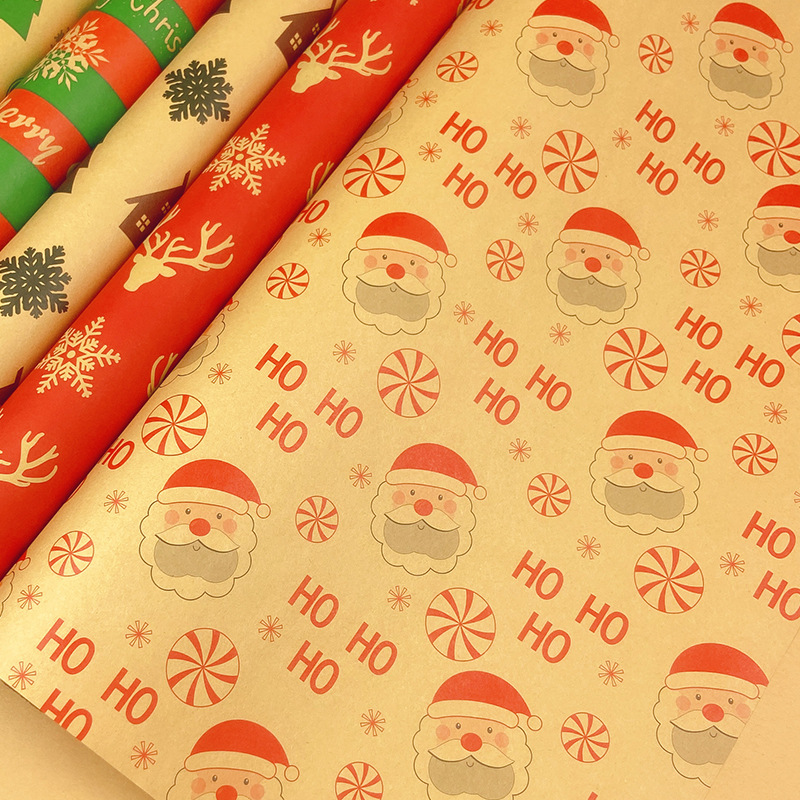 Ajuste de la muestra-papel de regalo de Navidad papel de regalo de vacaciones papel de regalo de Navidad