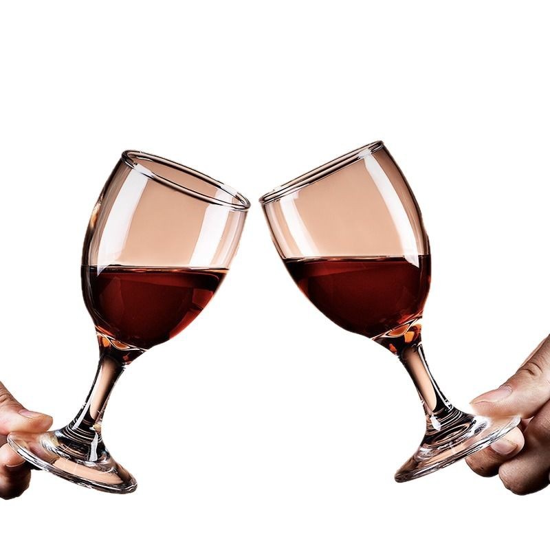 Creativo vidrio espeso casero tazas de vino alto tazas de cóctel tazas de vidrio transparente europeas tazas de vino