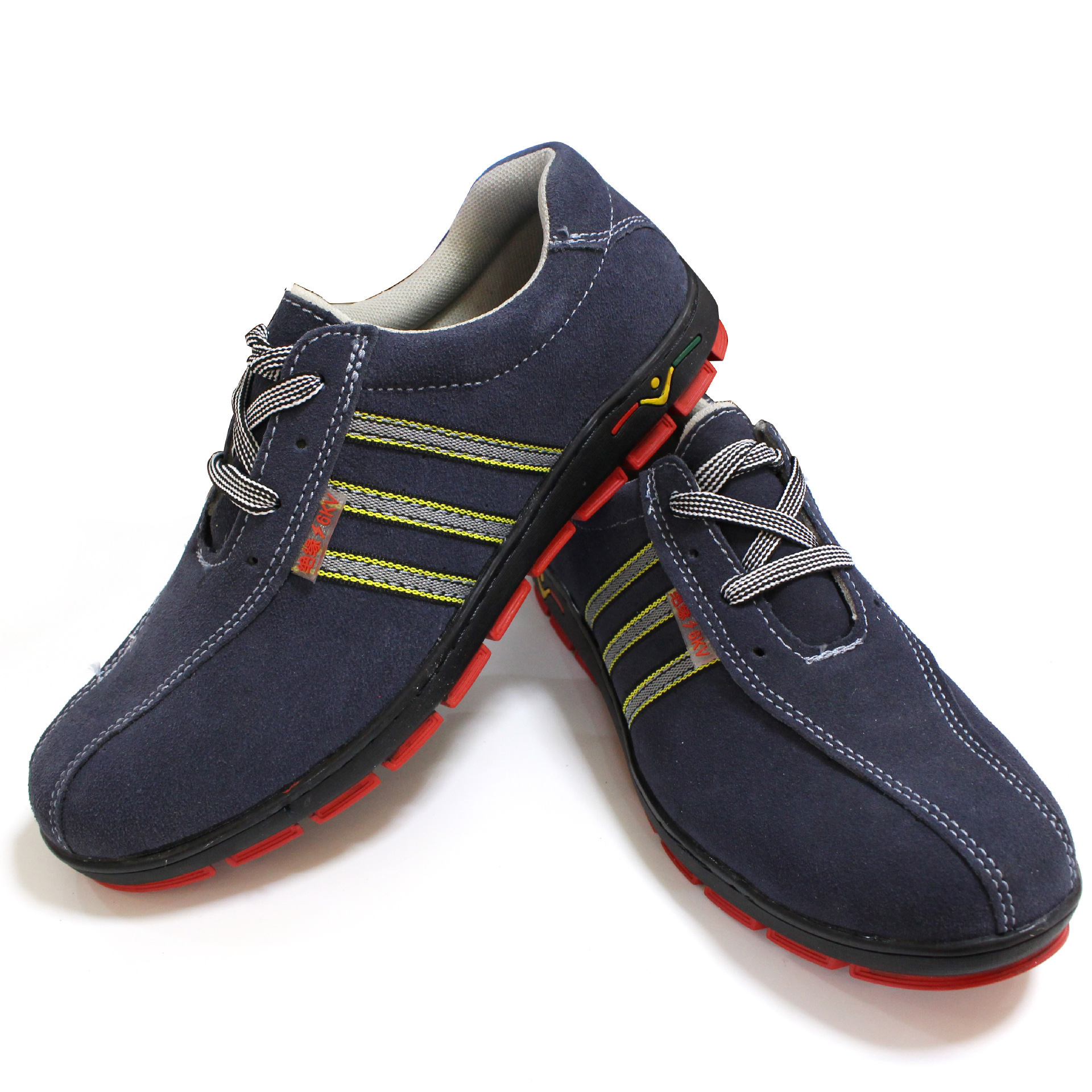 绝缘休闲6KV劳保鞋 安全时尚防刺反绒牛皮安全透气舒适工作鞋广州