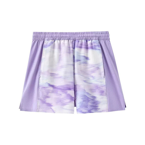 Summer lightweight printed patchwork mid-to-high waist kids' sports tennis shorts—perfect for running, fitness, and yoga; quick-drying and breathable.