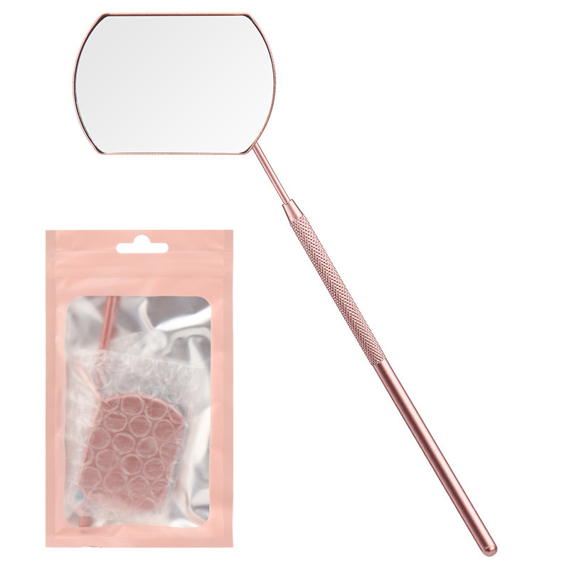 Venta al por mayor de injerto herramienta auxiliar de pestañas herramienta de inspección de pestañas cuadradas Espejo de inspección portátil de mano de acero inoxidable