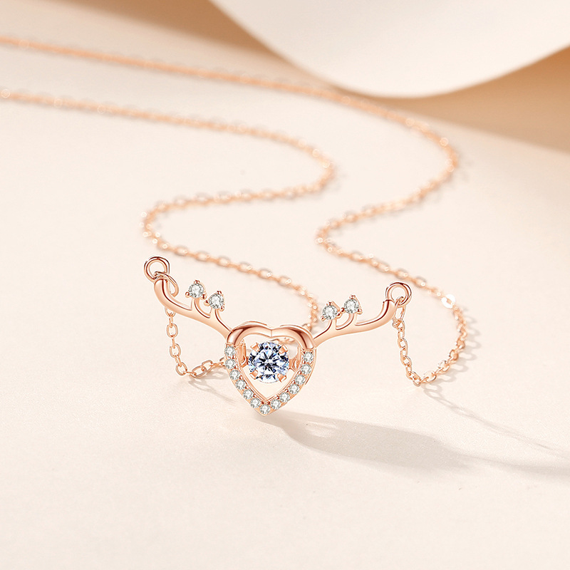 S925 inteligente todo el camino collar femenino nicho ins estilo diseño corbata clavícula cadena regalo de Navidad