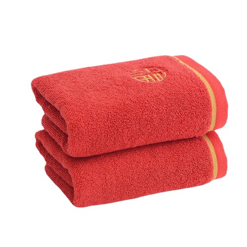 Jie Liya Xi character towel pure cotton face towel household wedding red cotton absorbent men and women couple face towel wholesale