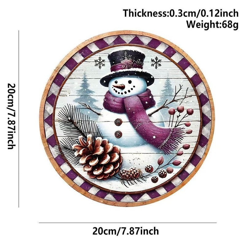 跨境新款木制圣诞彩色雪人圣诞老人悬挂装饰户外节日派对装饰挂件|undefined