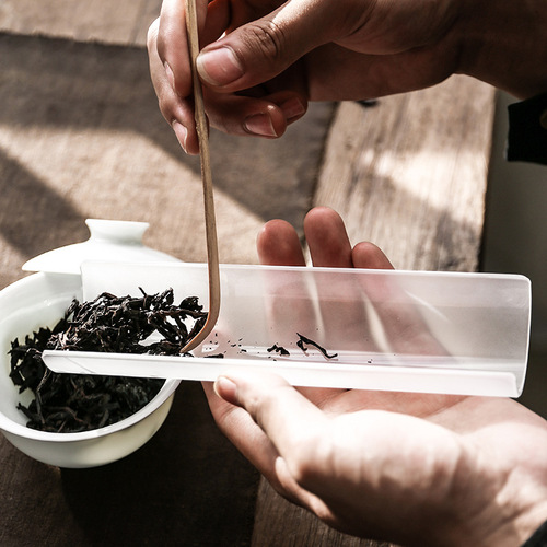 Matte glass tea Japanese style kung fu tea tea set spare parts tea ceremony demonstration accessories tea ceremony four gentlemen