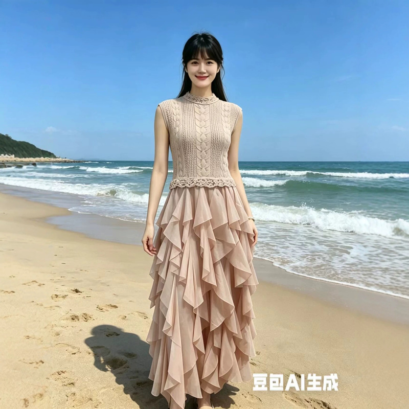 Direct Supply from Nanyou / in Stock: New Dreamy Symphony High-End Ruffled Lightweight Dress, French Niche Style