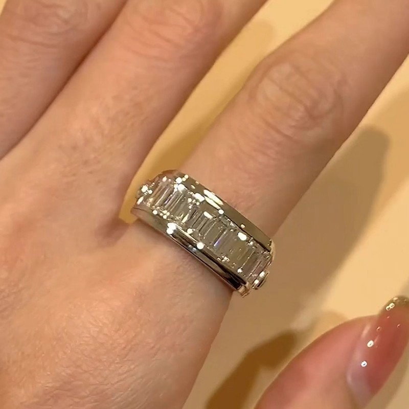 Vierkante ring met zirkonia voor dames luxe designerring_voghion.com