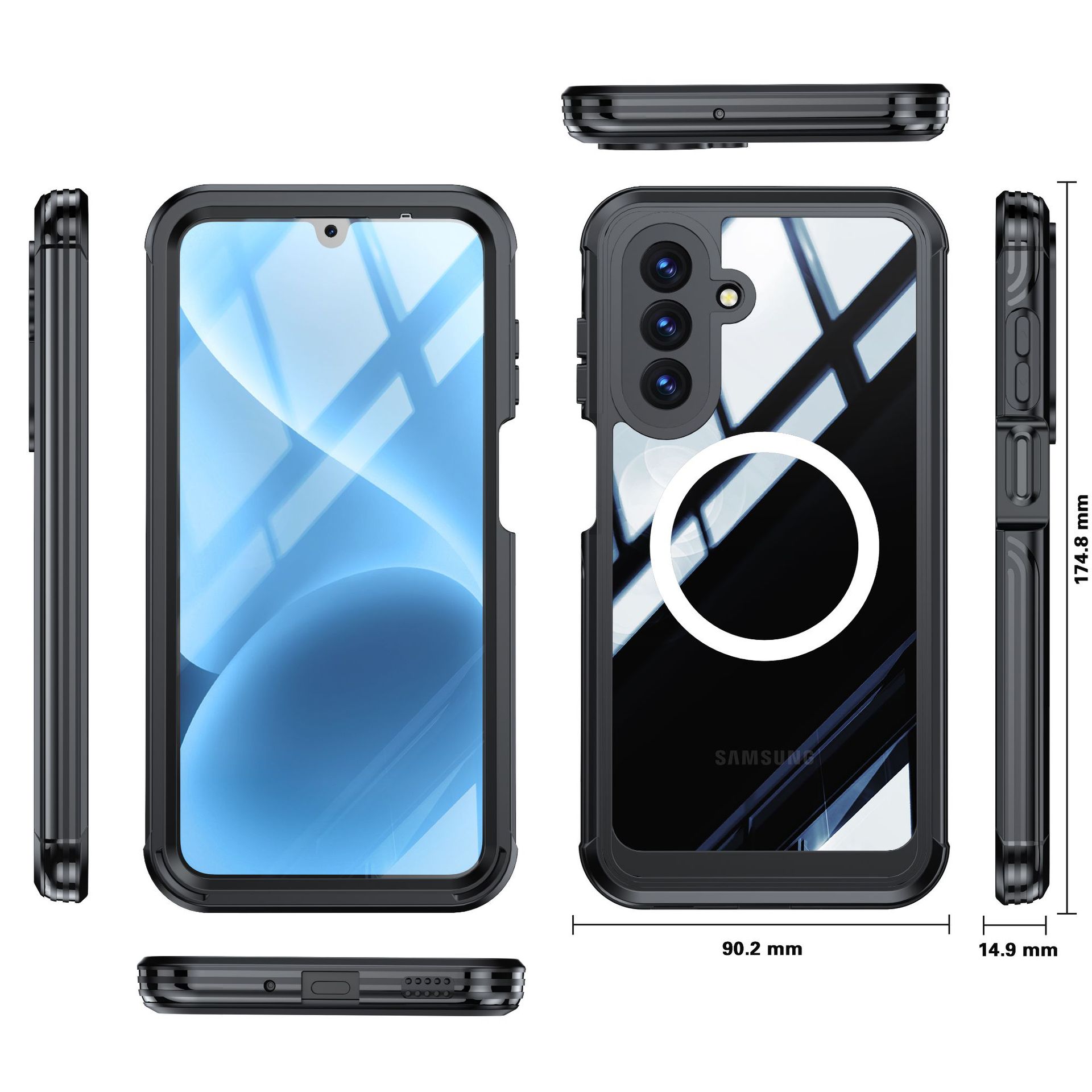 Funda de vidrio antichoque con protector de pantalla samsung a17_voghion.com