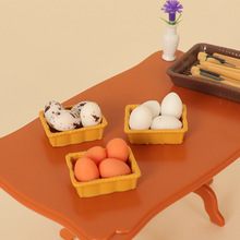 Dollhouse娃娃屋微缩OB11食玩拍摄道具模型盒装鸡蛋组合生活布景