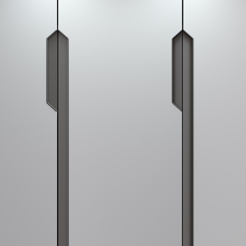 Wardrobe invisible embedded horn handle modern simple high-end cabinet door embedded door handle slotted concealed handle