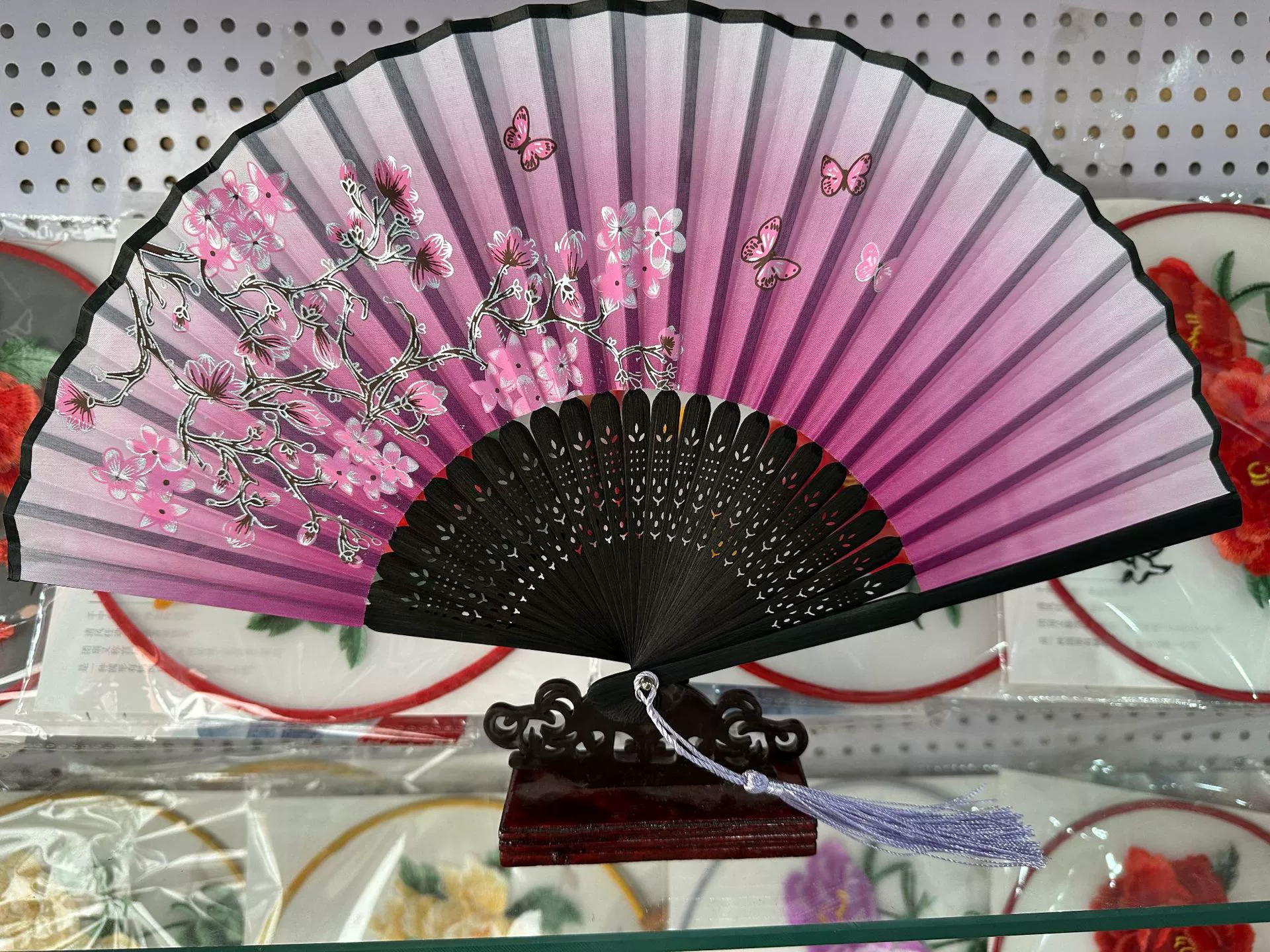 Folding Hand Fan Hanfu Style, Silk-screen Print, High-definition Patterns, Fine Workmanship
