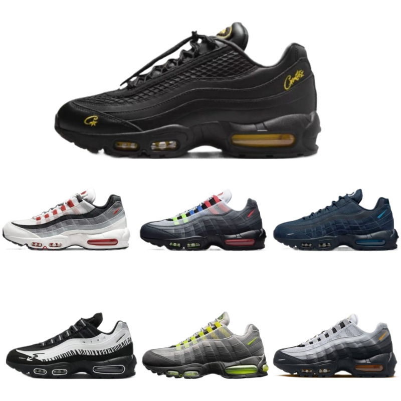 Putian Air Max95 cross-border air cushion shoes, retro shock-absorbing large-size shoes for men and women, low-top casual running sneakers Putian Air Max95 cross-border air cushion shoes, retro shock-absorbing large-size shoes for men and women, low-top casual running sneakers
