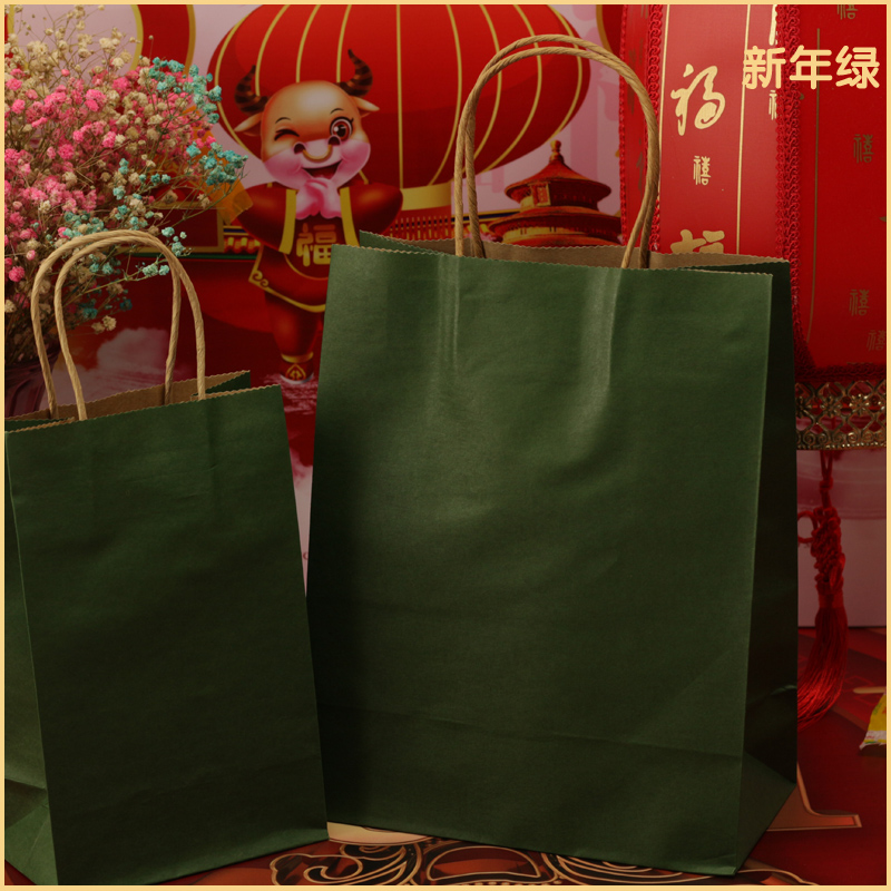 Bolsas de regalo de Año Nuevo al por mayor Bolsas de regalo de Festival de Primavera Bolsas de papel Kraft Bolsas de papel de embalaje de pastel horneado