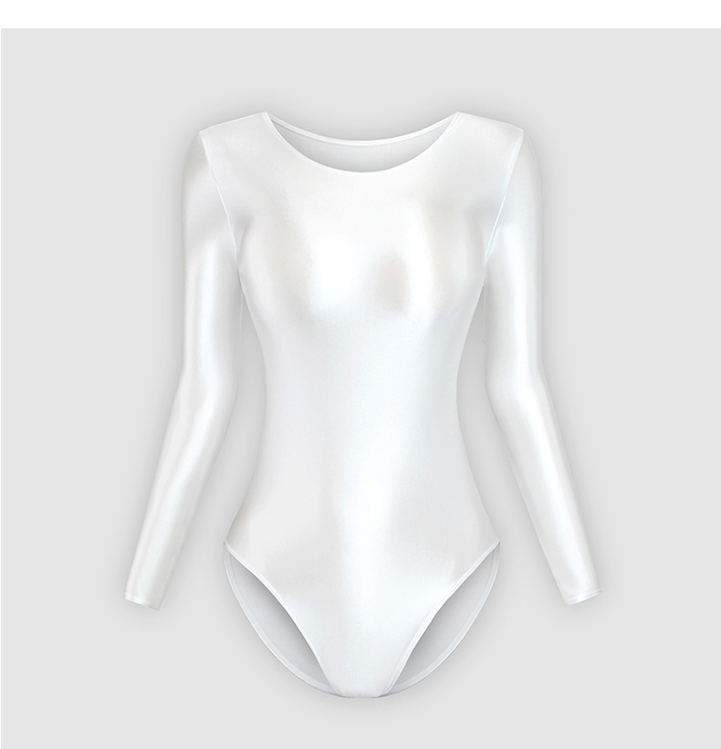 Yoga One-Piece Adult Slim Fit Long Sleeve Artistic Gymnastics Suit Bodysuit Glossy Shaping Ballet Dancewear_desvips.com