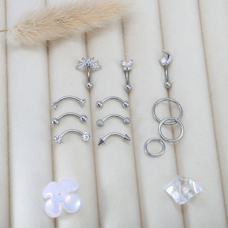 Pointed titanium steel lip stud product view