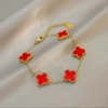 Red double-sided bracelet, 13mm