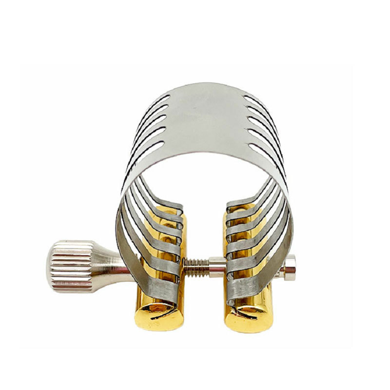 Saxofón clarinete flauta cabeza tarjeta baquelita flauta cabeza Tarjeta de metal alto agudos tenor clip de acero inoxidable silbato