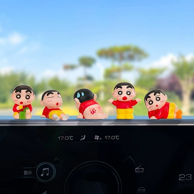 Cute Cartoon Xiaoxin Car Ornaments Electric Car Interior Center Console Display Screen Office Car Decorations (Car ornaments) - multiple-options-available-see-details-page-cute-3d-trendy-toys-5-combinations-free-traceless-stickers