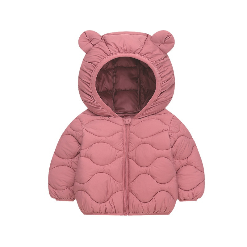 Comercio exterior transfronterizo 850 nuevos niños invierno ligero ropa de algodón bebé de color sólido chaqueta ligera fábrica directa image 5