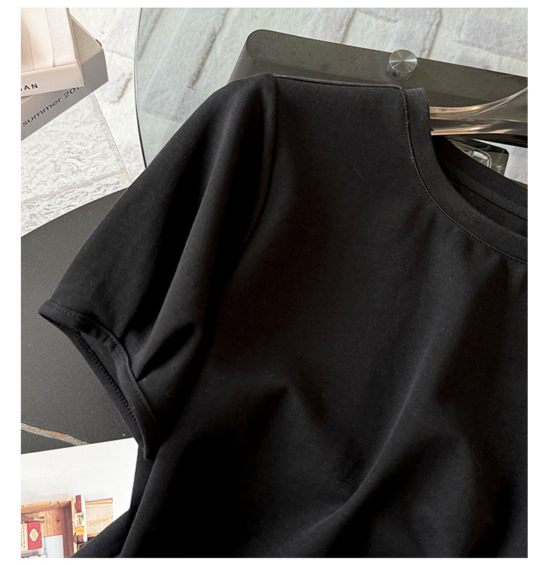 Women's Clothing Style Fashion Casual Suit For Women Summer New Round Neck Irregular Slit Design Short Sleeve Denim Shorts Two Piece Suit_ecoleips.com