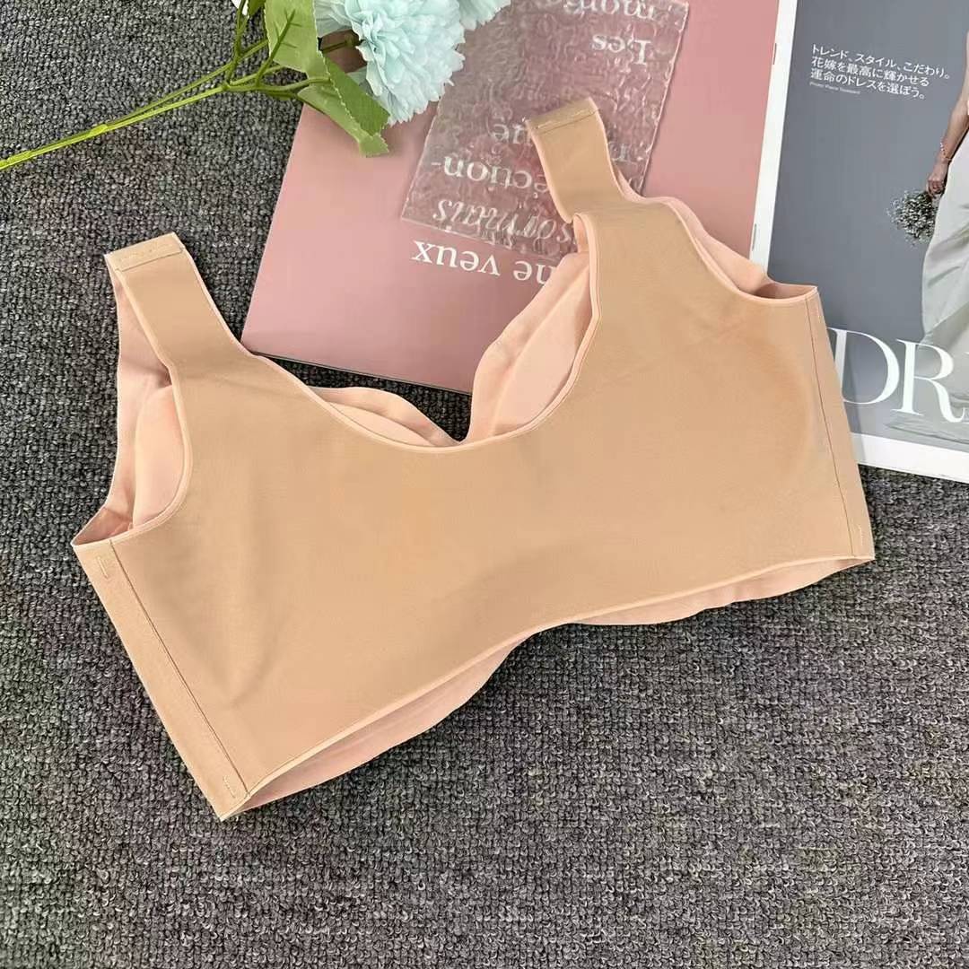 Nueva taza de látex sin marcas de alta calidad, chaleco de dama sin anillo de acero, bra de yoga, ropa interior deportiva, mujer al por mayor