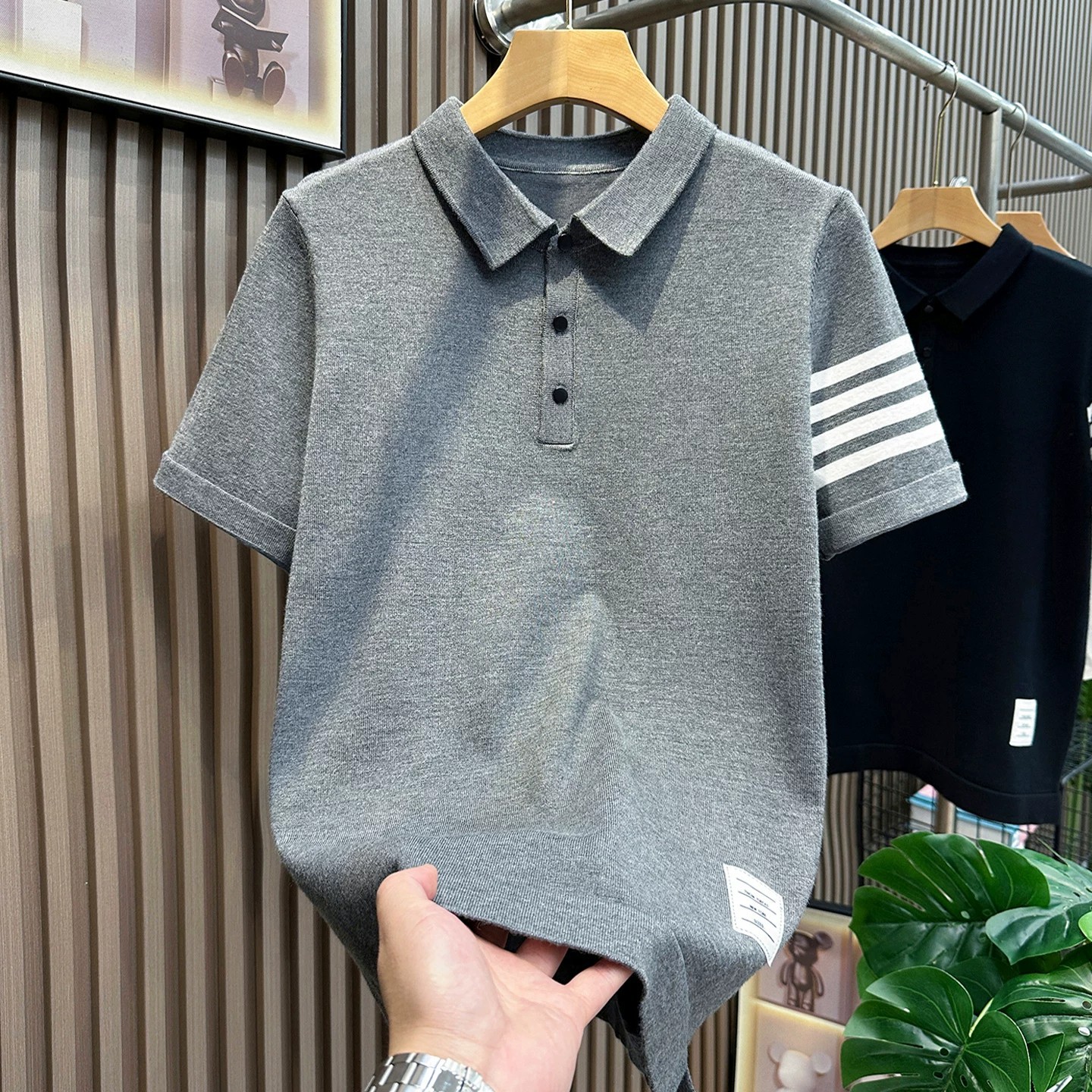 Polo camiseta de punto camiseta de manga corta camiseta de hombre paolo viejo viento de negocios hielo de verano fábrica transfronteriza al por mayor