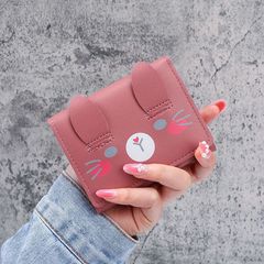 Wallet Women's New Student Short Coin Purse Mini Cute Wallet Small Three-fold Capacity Most Card Slots Card Holder