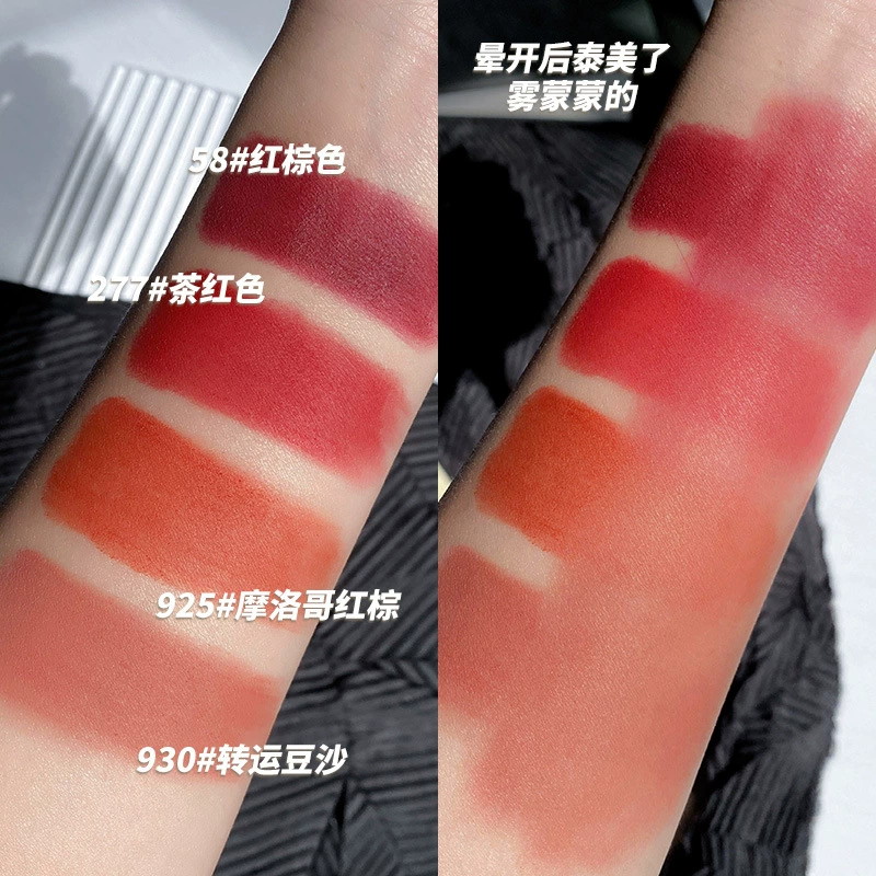 Lip primer pot, velvet matte lip gloss, translucent shading, warm red shades (4 colors)