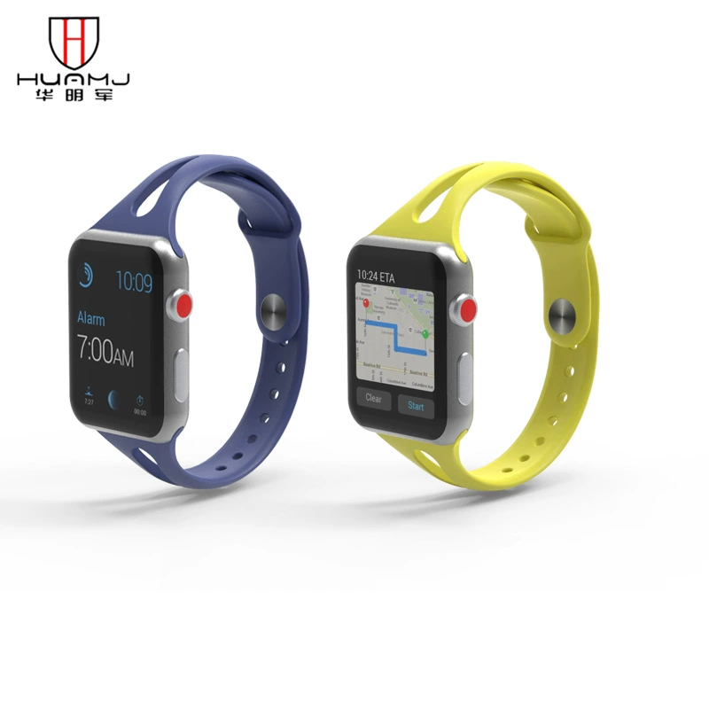 Совместимый ремешок для Apple Watch Apple 3/4/5/6/SE поколение полый маленький пояс талия i i силиконовый ремешок